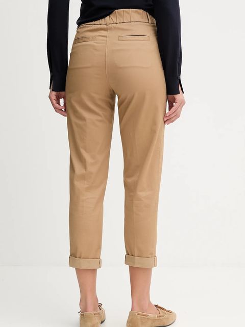 United Colors of Benetton spodnie damskie kolor beżowy proste high waist 4FRXDF08E - zdjęcie produktu nr 2