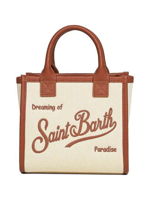 MC2 Saint Barth mini Vanity logo-embroidered tote bag - Neutrals - zdjęcie produktu nr 1