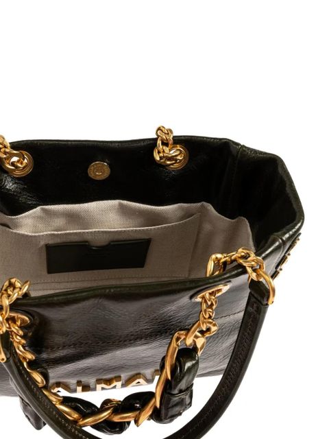 Balmain 1945 Soft chain-strap tote bag - Black