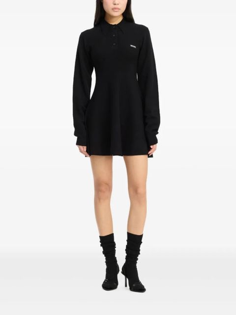 ROTATE BIRGER CHRISTENSEN polo-collar mini dress - Black