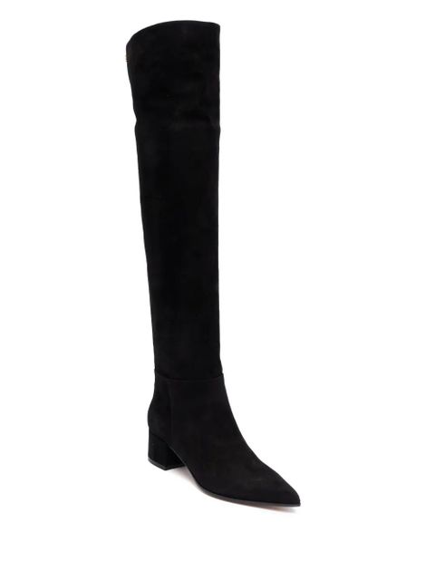 Gianvito Rossi knee-high suede boots - Black - zdjęcie produktu nr 2