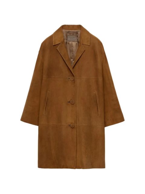 Prada suede coat - Brown - zdjęcie produktu nr 1