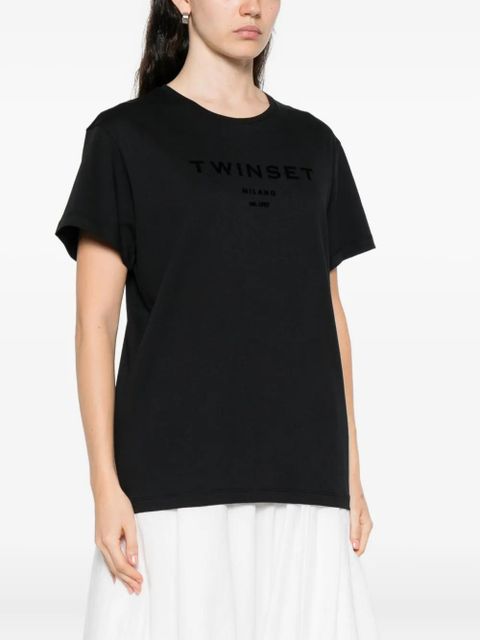 TWINSET logo-detail T-shirt - Black