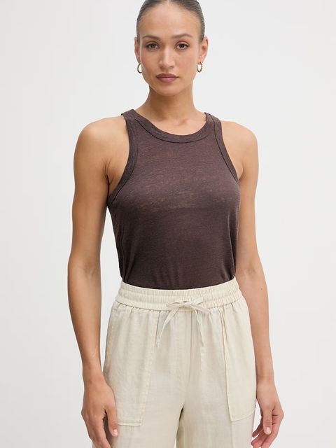 United Colors of Benetton top damski lniany - zdjęcie produktu nr 2
