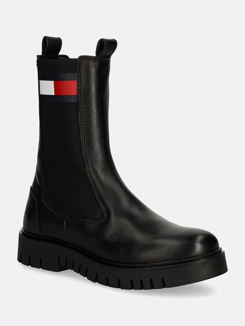 Tommy Jeans sztyblety skórzane TJW LONG CHELSEA BOOT - zdjęcie produktu nr 1
