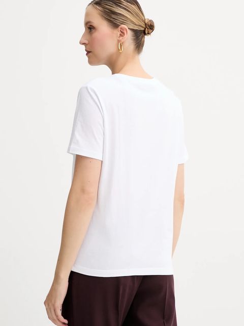 Twinset t-shirt bawełniany damski kolor biały 251TT2042