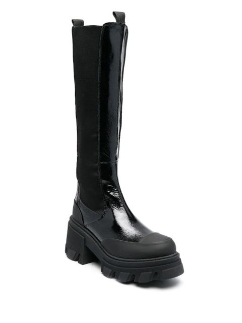 GANNI Cleated knee-high boots - Black - zdjęcie produktu nr 2