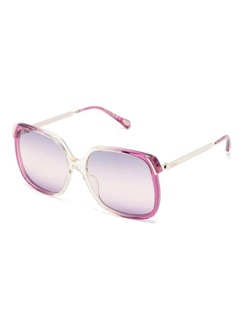 Chloé Eyewear square-frame sunglasses - Pink - zdjęcie produktu nr 2