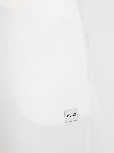 HUGO spodnie dresowe damskie kolor beżowy gładkie 50556808