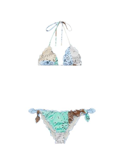 MC2 Saint Barth Sarius bandana-print bikini - Blue - zdjęcie produktu nr 1