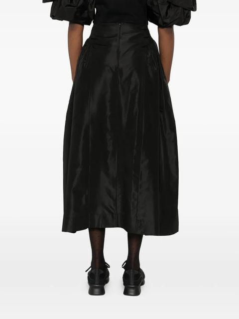 Simone Rocha pleated-details midi skirt - Black