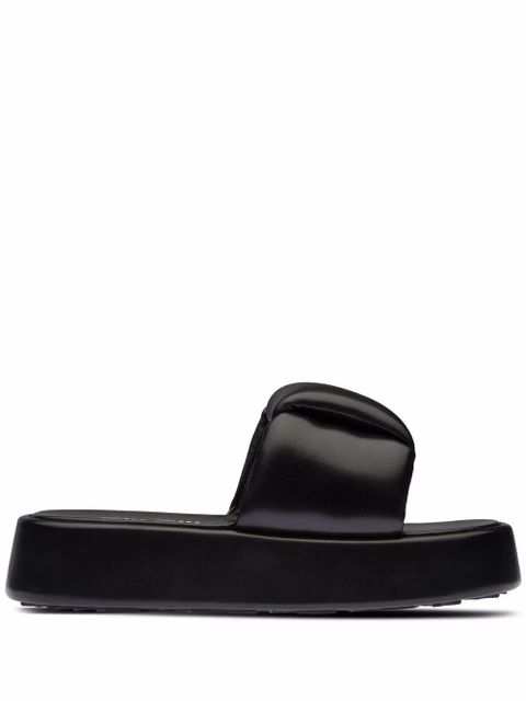 Miu Miu padded leather sandals - Black - zdjęcie produktu nr 1
