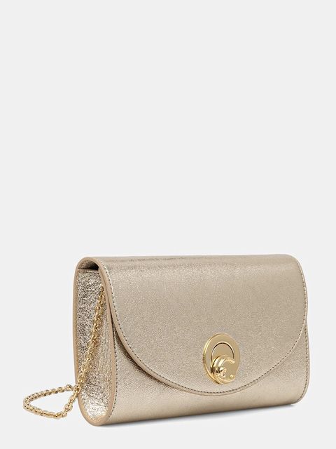 Coccinelle torebka skórzana NIKLA SMOOTH kolor złoty E1 TOB 15 01 01 - zdjęcie produktu nr 2