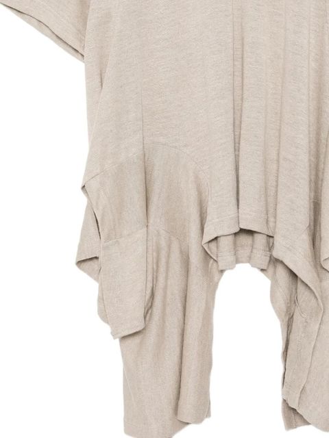 Comme Des Garçons asymmetric draped T-shirt - Neutrals
