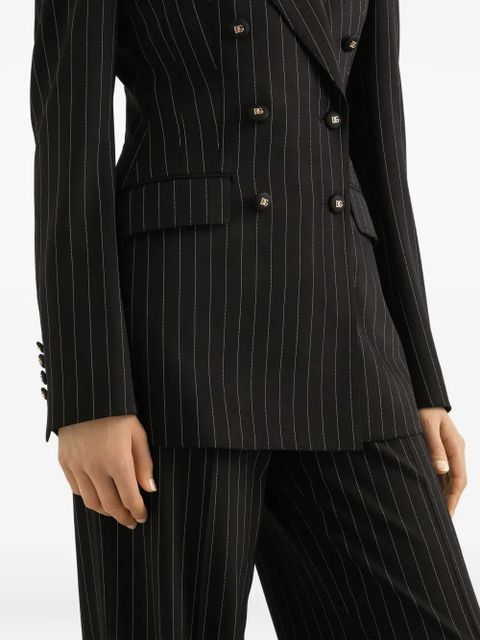 Dolce & Gabbana striped double-breasted jacket - Black