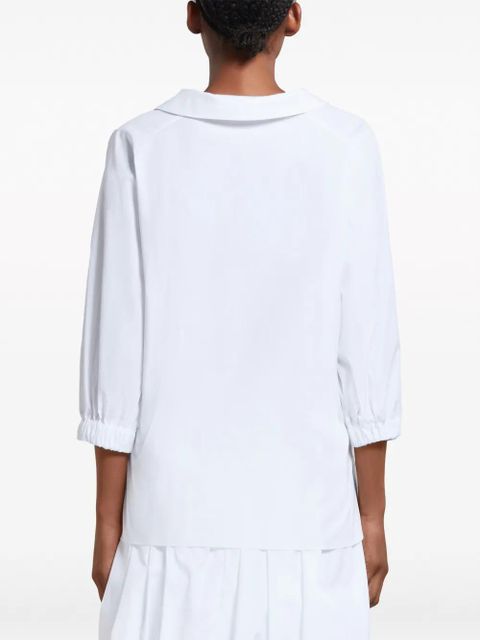 Marni V-neck cotton blouse - White