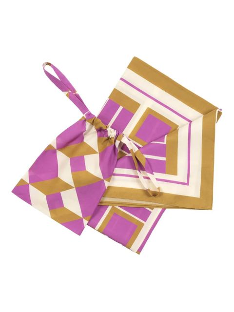 ERES Vibration geometric-print sarong - Purple