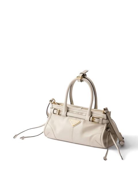 Prada mini Bonnie leather tote bag - Neutrals - zdjęcie produktu nr 2