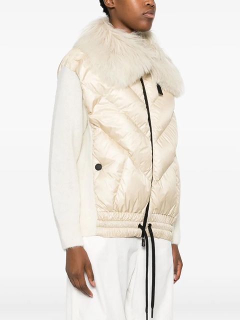 Moncler Grenoble panelled knitted down jacket - Neutrals - zdjęcie produktu nr 2