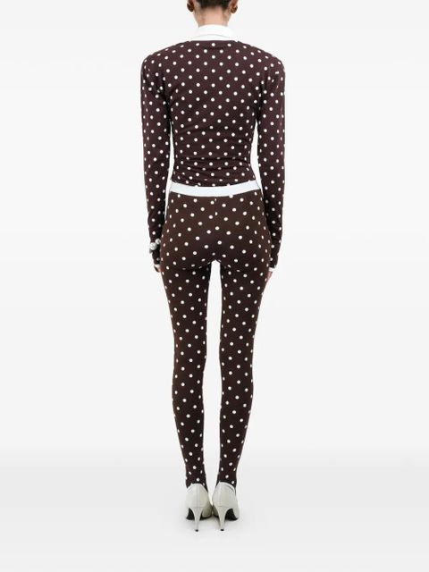Rowen Rose polka-dots leggings - Brown