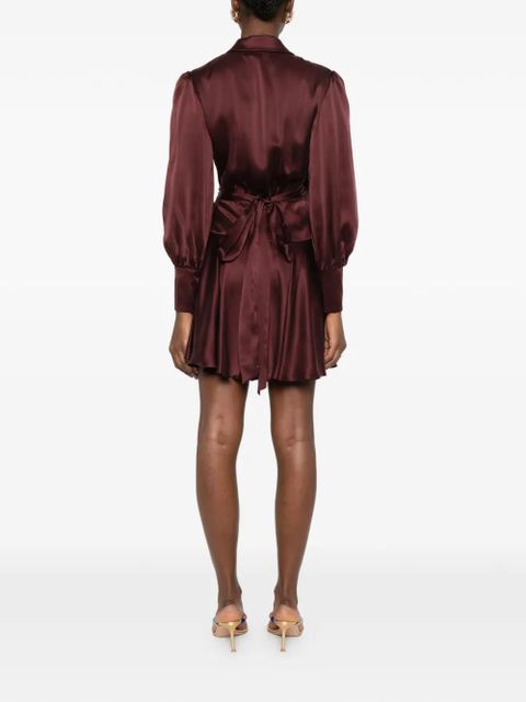 ZIMMERMANN wrap-draped mini dress - Red