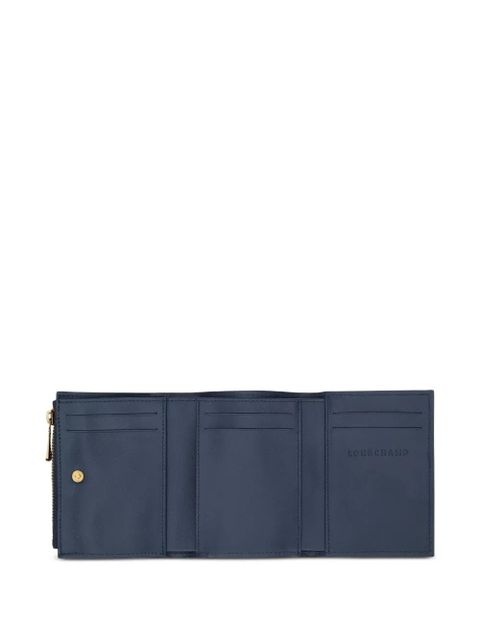 Longchamp logo-embossed compact wallet - Blue