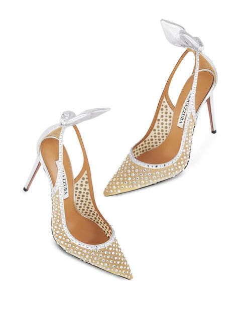 Aquazzura 105mm Bow Tie Crystal pumps - Silver - zdjęcie produktu nr 2