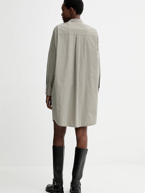 Marc O'Polo sukienka bawełniana kolor zielony mini oversize 5000007196