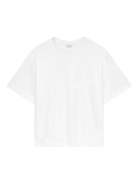DRIES VAN NOTEN crew-neck cotton T-shirt - White - zdjęcie produktu nr 1