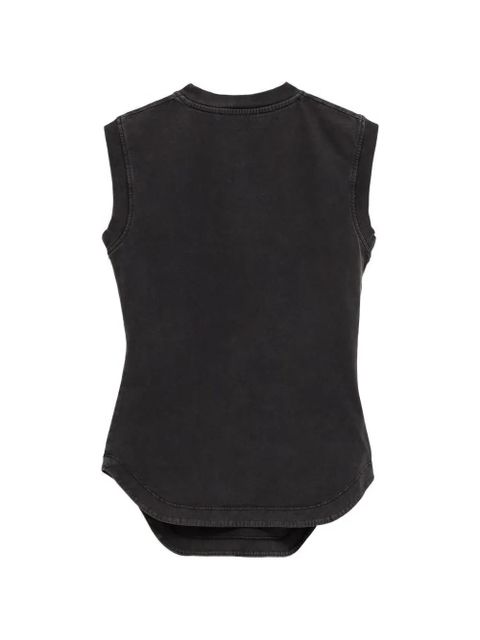 The Attico logo-embroidered top - Black - zdjęcie produktu nr 2