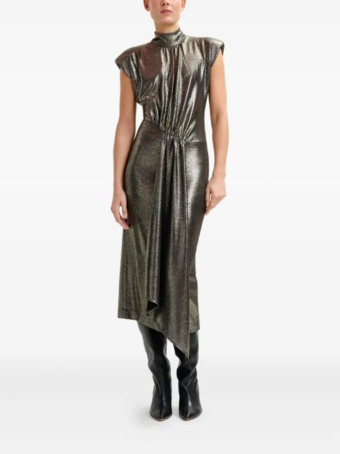 Essentiel Antwerp lurex mock-neck midi dress - Grey - zdjęcie produktu nr 2