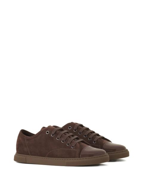 Lanvin toe cap lace-up sneakers - Brown