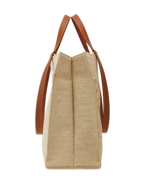 Ferragamo large logo-embroidered tote bag - Neutrals