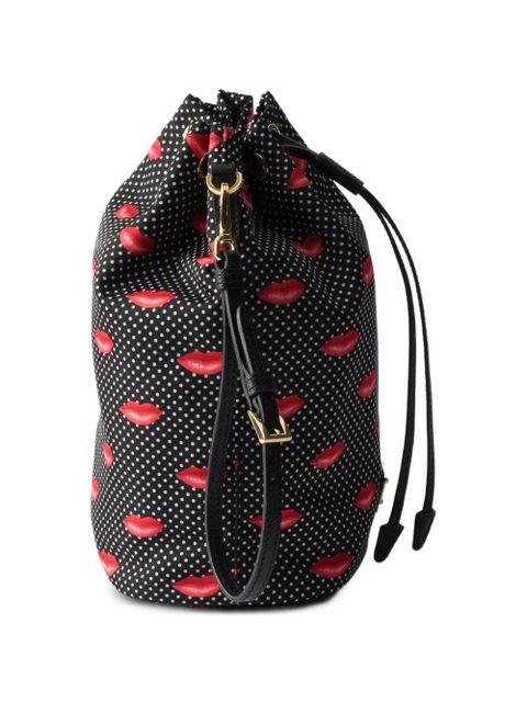 Prada Re-Nylon polka-dot pouch - Black