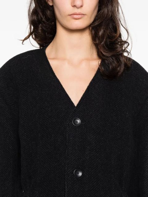 Alexander Wang collarless coat - Black