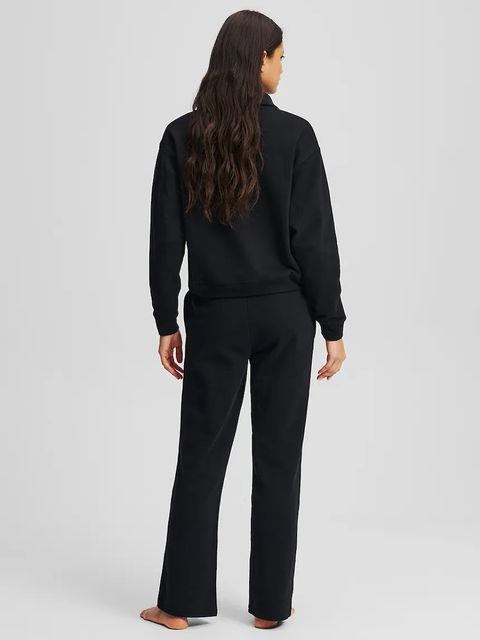 Karl Lagerfeld spodnie dresowe bawełniane HOTEL KARL damskie kolor czarny z aplikacją A3W44009