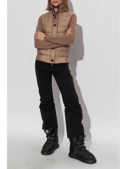 Moncler Grenoble panelled cardigan - Brown