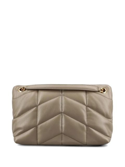 Saint Laurent small quilted logo-plaque shoulder bag - Neutrals - zdjęcie produktu nr 2