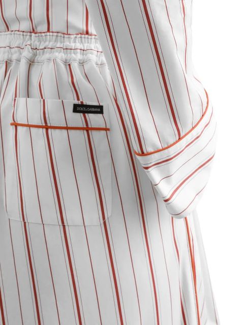 Dolce & Gabbana striped poplin trousers - White