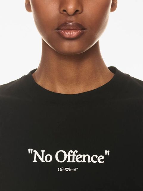 Off-White slogan-print cotton T-shirt - Black