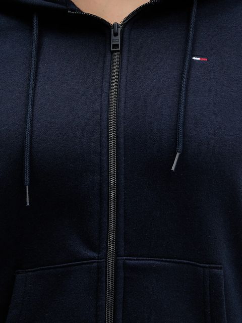 Tommy Jeans bluza damska kolor granatowy z kapturem gładka DW0DW19729