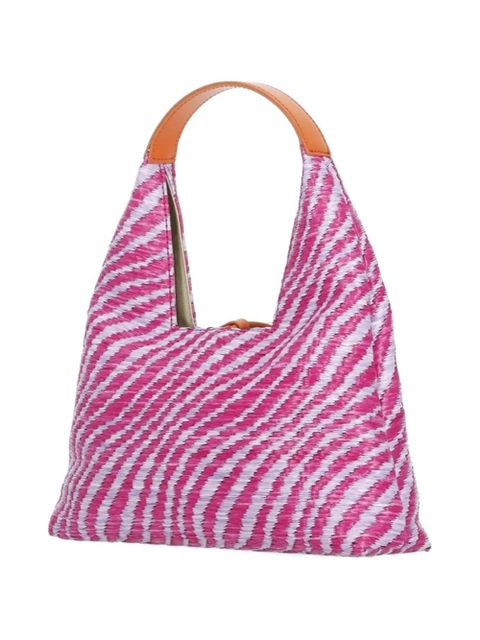 Marni Trapeze logo-patch tote bag - Pink