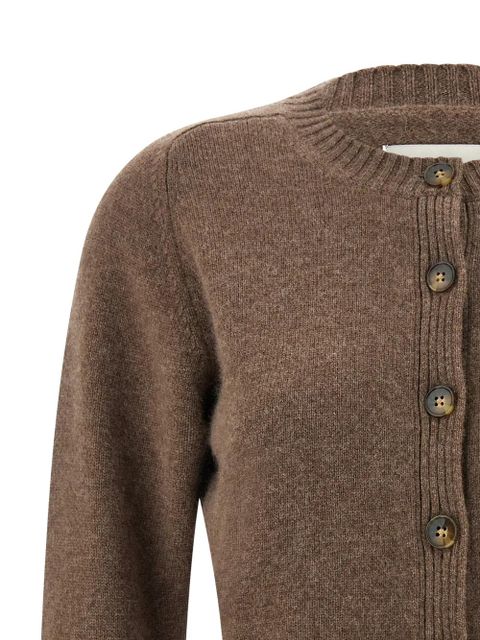 LouLou de Saison logo-embroidered cardigan - Brown