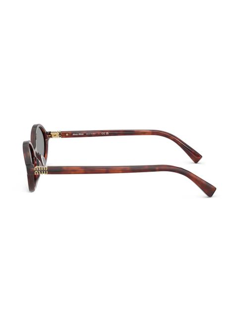 Miu Miu Eyewear oval-frame sunglasses - Brown - zdjęcie produktu nr 2