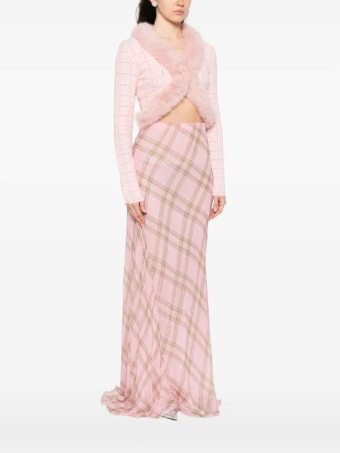 Self-Portrait cotton blend cardigan - Pink