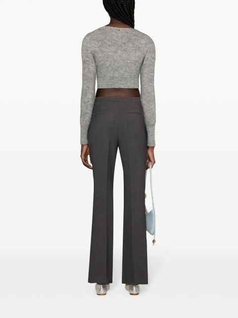 Jacquemus brushed-finish cardigan - Grey