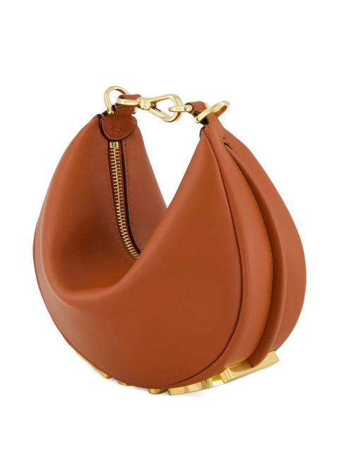 FENDI mini Fendigraph leather cross body bag - Brown