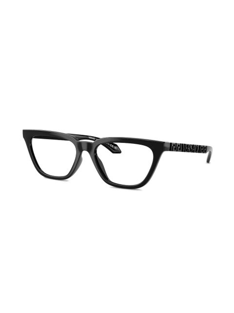 Versace Eyewear Greca-motif cat-eye glasses - Black - zdjęcie produktu nr 2