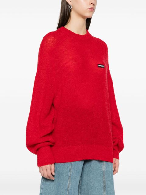 ROTATE BIRGER CHRISTENSEN logo-patch sweater - Red
