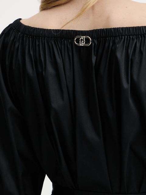 Liu Jo sukienka kolor czarny mini rozkloszowana VA5177.TS330